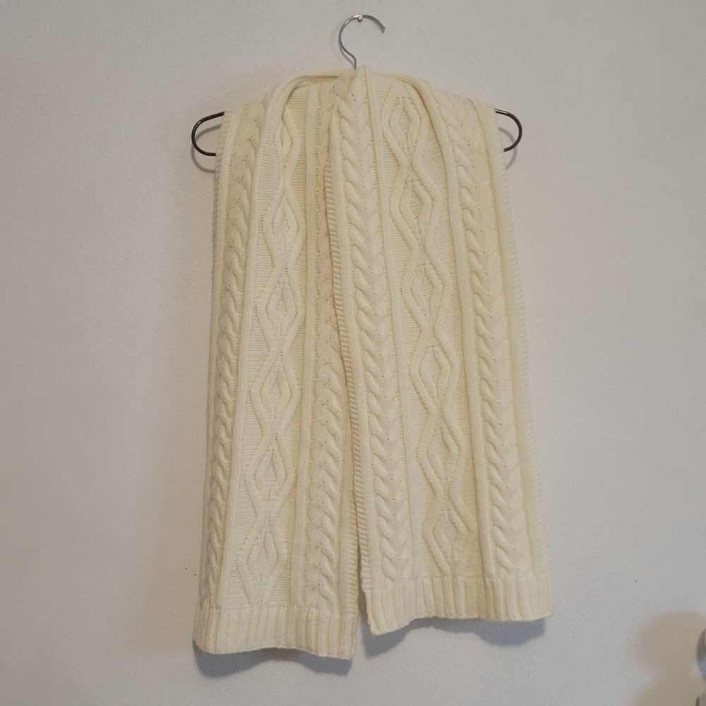 Knit Winter Scarf - Cream - Like New
